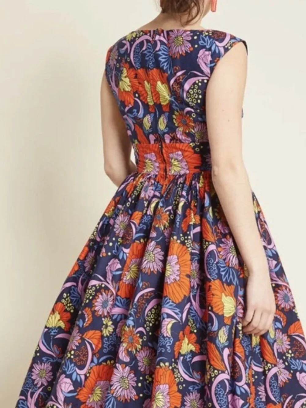 Se Modcloth Modcloth | Dresses | Modcloth Fabulous Fit And Flare Navy Floral | Poshmark